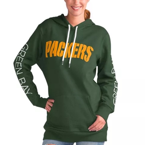 Women's Green Bay Packers Pullover Hoodie G-III 4Her by Carl Banks - Picture 1 of 7